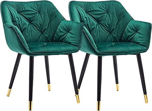 Kitchen Dining Room Furniture Chairs Set Of 2 Velvet Dining Chair Modern Lounge Side Chair Kitchen Living Room Bedroom Armchair (Color : Blue, Si