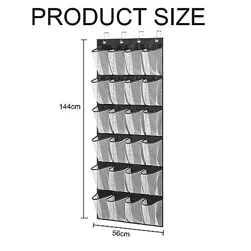 ramoni 1 Pcs 24 Mesh Over The Door Organiser, Pockets Storage hanger, Hanging Shoe Organiser, Hanging Organiser Over the Door, Gadget Storage for