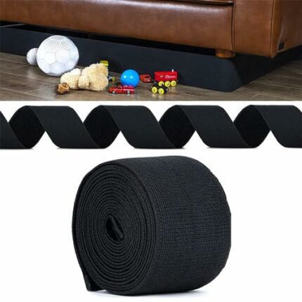 ARNCR 20ft Toy Blocker for Under Couch and Under Bed Under Couch Blocker for Toys and Pets Toys from Going Sliding Adjustable Bed Gap Bumper Unde