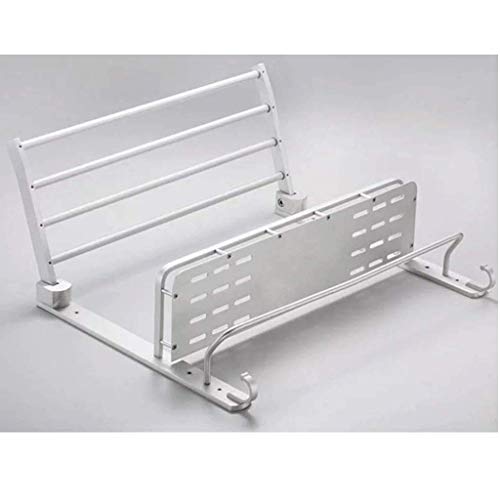 RSOCHS Towel Rack with Shelf for Bathroom Foldable Shower Towel Holder Wall Mounted Stainless Steel Brushed