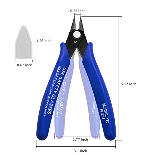 OUYZGIA Wire Cutters, Side Cutting Pliers, Durable Cutting Nippers, Wire Cable Cutter, Diagonal Cutting Pliers for Homes Electricians