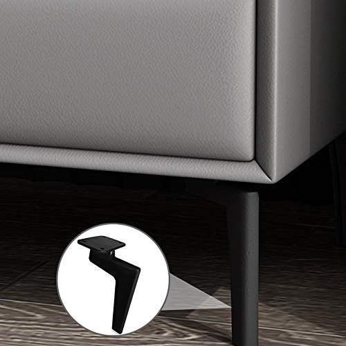 N/A Minimalist Bedside Table Leather Art Storage Cabinet, Bedroom with Drawer Bedside Table