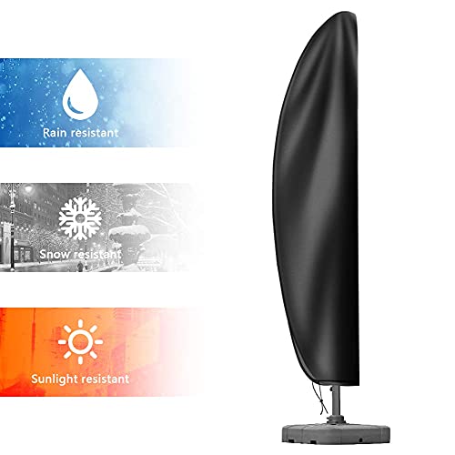 Cantilever Parasol Cover,Waterproof Garden Umbrella Cover with Zip, Fit for 2 to 4 m Patio Large Overhanging Outdoor Parasol 210D Oxford UV Resis