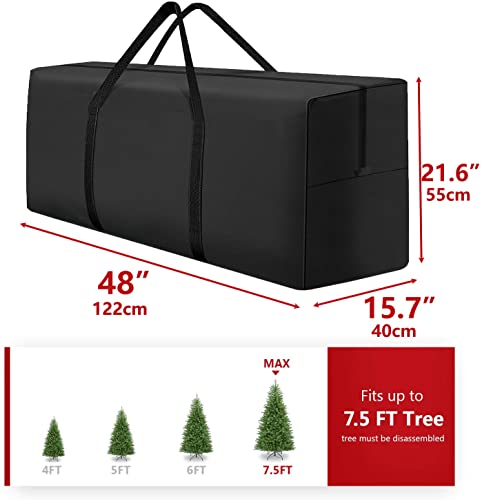 NEOGULY Garden Furniture Cushion Storage Bag Waterproof, Anti-UV Heavy Duty Rip Proof 420D Outdoor Cushion Storage Bags with Carry Handle and Zip