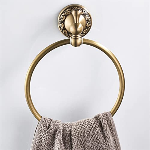 HIGOH Towel Racks,Bath Towel Holder,Bathroom Hand Towel,European Antique Brass Towel,Retro Towel Rack,Hardware,Wall Mounted Hanging Rack for Toil