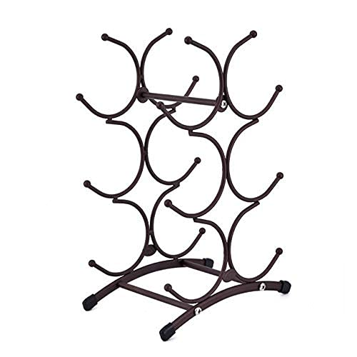 NEOCHY Wine Rack Metal Freestanding Kitchen Storage Stand Wine Cabinet Grape Wine Shelf Display Bar
