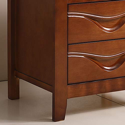 JYDQM Double Drawer Design Locker Solid Wood Bedside Table Nordic, Simple and Bedroom Bedside Table