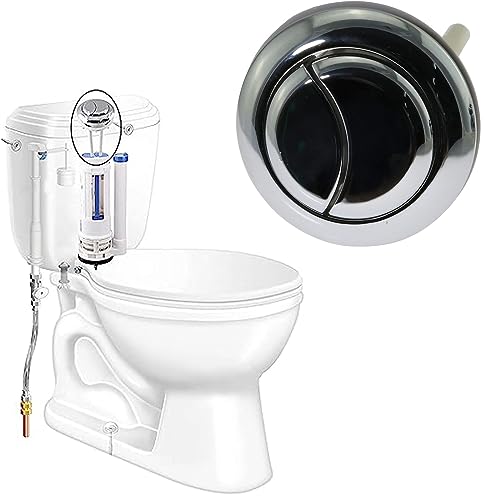 38mm Toilet Flush Button Replacement,2 Pack Toilet Dual Flush Push Button,Round Head Toilet Flush Button Replacement Accessories for Bathroom Toi