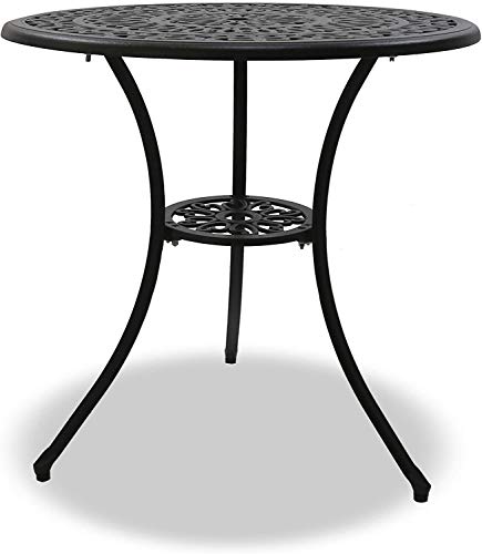 Centurion Supports POSITANO Garden & Patio Black Cast Aluminium Bistro Table