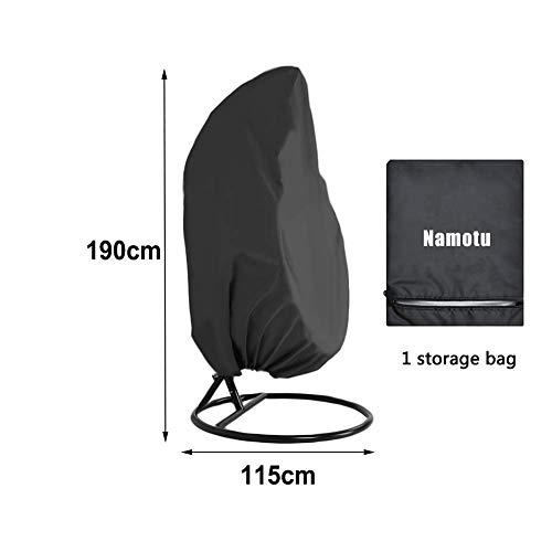 Egg Hanging Chair Cover, Waterproof 115 * 190cm 210D Oxford Fabric Heavy Duty Veranda Patio Cocoon Chair Garden Furniture Protective Cover Water