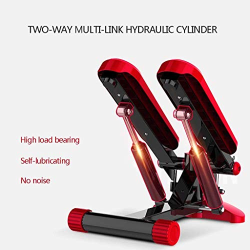 LLRYN Fitness Mini Stepper with Band, Household Gym Hydraulic Mute Stepper Multi-Function Pedal Indoor Sports Stepper Legs