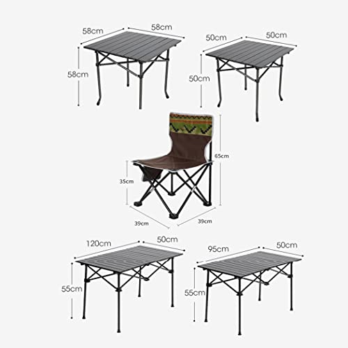 Outdoor Folding Table And Chairs Set,Aluminum Patio Table And Chairs Set,Portable Picnic Table,for Outdoor, Hiking, BBQ, Beach And Travel