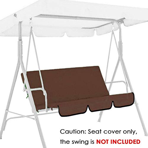 KENANLAN Rocking Cushion Se, Outdoor Patio Swing Cushion 3 Seater Rocking Chair Cushion, Swing Seat Pad, Waterproof Cover, Swings, Canopy (coffee