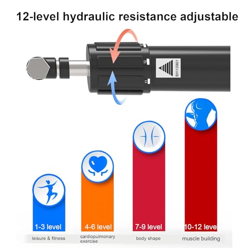 HAWEWE Rowing Machine Hydraulic Foldable Rower 12 Resistance Adjustable Rower Machine For Home Use With LCD Monitor Home Gym Up To 330lbs Weight