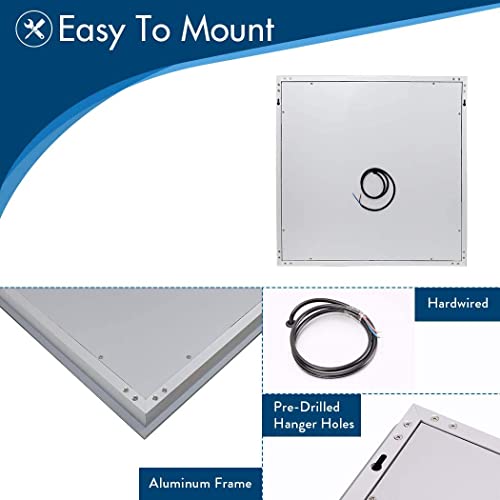 Illuminated LED Bathroom Mirror, Lighted Mirror with Light Touch Sensor and Demister Pad Bathroom mirror