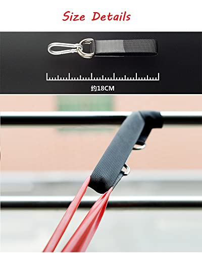 HOUSON Gym Swing Hanging Straps, 2 PCS 18cm / 7 inches Tree Swing Straps Hanging Kit Hook for door bar Heavy Duty with D-ring Carabiner 440 lbs