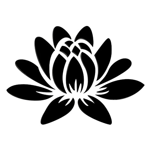 CREATCABIN 3D Acrylic Mirror Lotus Flower Wall Sticker Wall Art Decals Self Adhesive Removable Eco-Friendly For Home Bedroom Living Room Bathroom