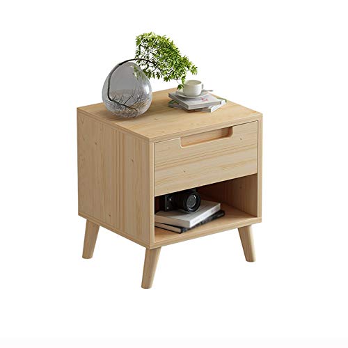 JYDQM Nordic Minimalist Bedside Table, Minimalist Bedroom Solid Wood Storage Cabinet