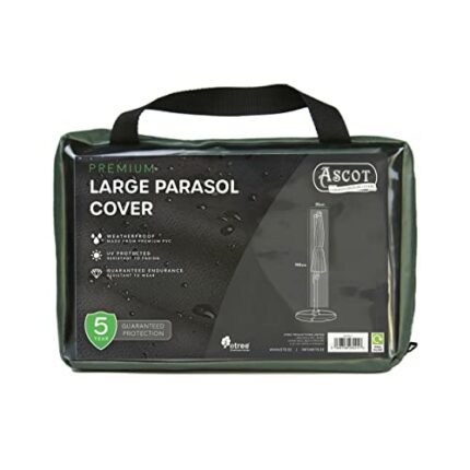Ascot Premium Giant Parasol Cover - 35 (W) X 190 (H) cm Garden Green