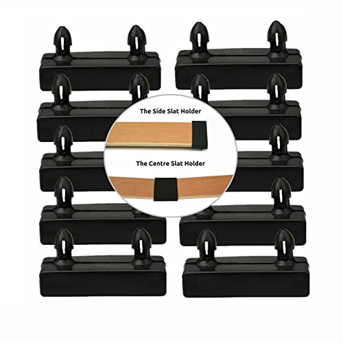 SmaUnicorn 30pcs 54-55mm Replacement Bed Slat Holders Kits for Holding Securing Wooden Slats Bed Base(20pcs End Caps and 10pcs Centre Caps)