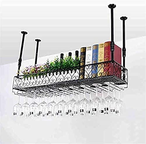 MONSEG Wine Rack Wine Rack Ceiling Wine Racks,Bar,Restaurant,Hanging,Wine Glass Rack, Metal,European Iron Wine Glass Hanging Rack Goblet Holder S