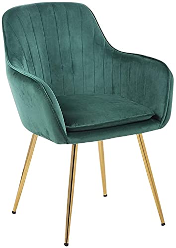 Leisure Dining Chairs Flannel Backrest Metal Legs for Study Living Room Restaurant Hotel (Color : Stlye 6)