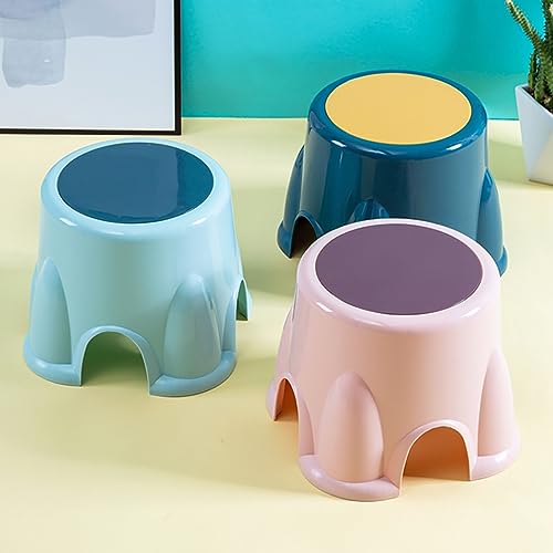 Shower Stool Plastic portable Footstool Stackable waterproof,for Adults, Kitchen Garden Bathroom Stepping Stool.,C