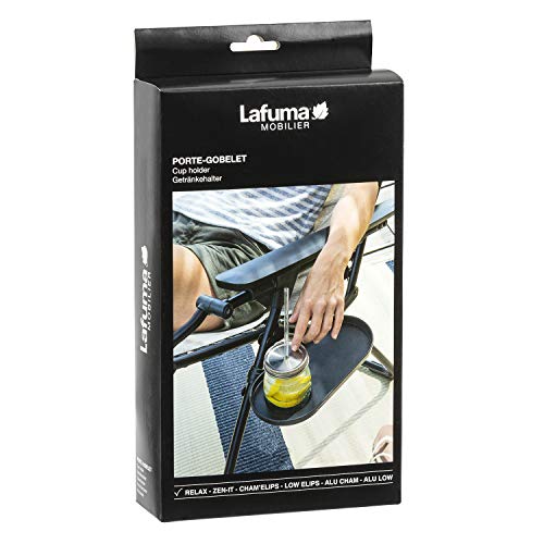 Lafuma RT 2 Loungers and Recliner, Seigle, 87 x 68 x 114 cm & Cup Holder, copolymer/polypropylene, Anthracite