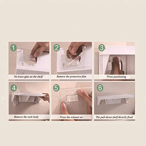 RSOCHS New 2019 Bathroom Toilet Bathroom Shelf Rack Wall Hanging Nail-free Punching Storage Rack Suction