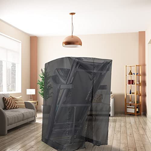 Iptienda Treadmill Cover, Waterproof Folding Treadmills Cover for Home Running Machine Outdoor Treadmill Dust Covers - 117x97x168cm (Black)