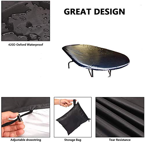 Poker Table Cover MAYHOUR Dust&Waterproof Indoor Poker Tablecloth With Form-Fitting Elastic Band Drawstring Easy Cleaning & Storage Table Chair F