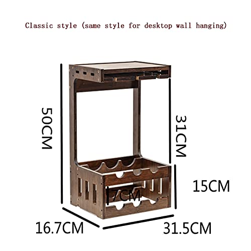 EYLINK Wooden Wine Racks, Wine Racks, Creative Wine Racks, Home Wall-Mounted Wine Glass Racks, Hanging Racks, Kitchen/Bar/Restaurant Wine Glass R