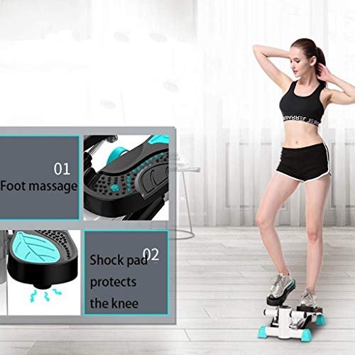 N/A Mini Stepper Step Fitness Exercise Machine with Resistance Band and LCD Display