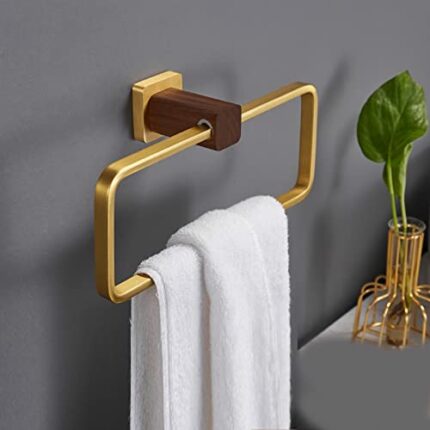 HIGOH Towel Racks,Bath Towel Holder,Bathroom Hand Towel,Nordic Bathroom Towel,Round Towel Towel Rack,Simple Light Towel Holder
