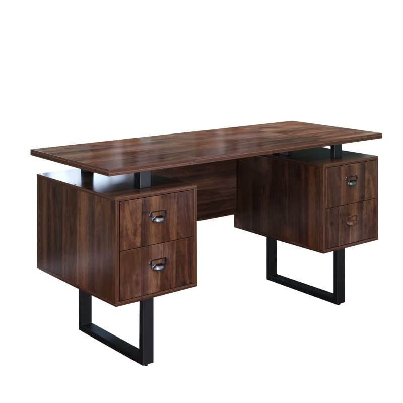 N/A 4 Drawer Home Office Computer Desk Study Desk Dormitory Workbench Bedroom Living Room Office Furniture (Color : A)