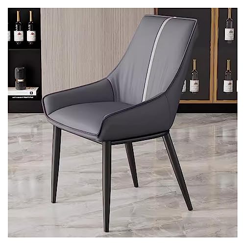 RILOOP Modern Dining Chairs Pu Upholstered Kitchen & Dining Room Chairs Leather Mid Century Modern Chairs with Metal Chair Legs,Loads up to 136Kg