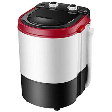 Washing Machines Portable Semiautomatic Mini Washing Machine With UV Blue Light Antibacterial&Drain Basket,22(mini washing machine) (B)