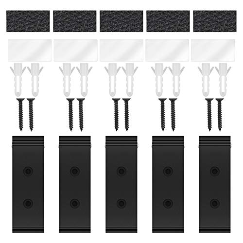 Geekria Foldable Wall Mount Headphones Holder, Headset Wall Hanger, Aluminum Wall Mount Hook, Hold Up to 1kg with 3M Tape, 20kg with Screws, Stan