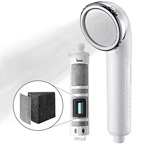 Miniwell Shower Head Filter L750 - Handheld High Pressure Filtered Shower Head-Remove Chlorine,Heavy Metals and Sediments,Hard Water Softener for