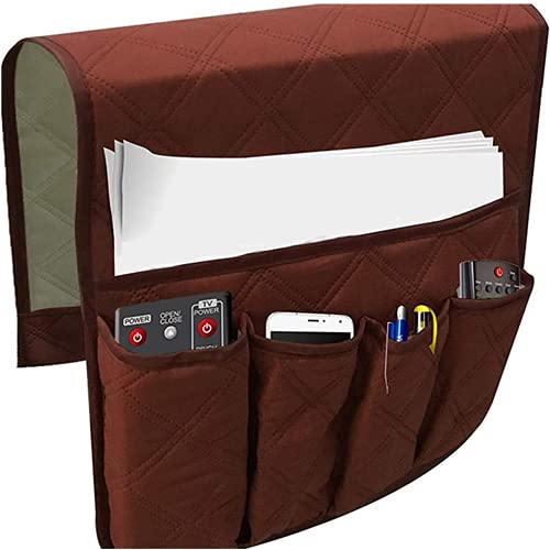 Armrest Storage Organizer Anti-Slip Sofa Couch Chair Armrest Organizer 90 * 33cm 5 pockets Couch Chair Organizer Holder for TV Remote Control Mag