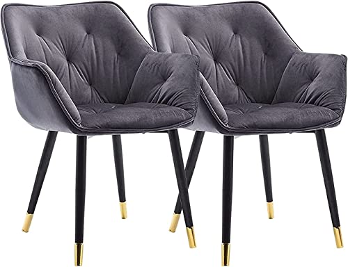 Kitchen Dining Room Furniture Chairs Set Of 2 Velvet Dining Chair Modern Lounge Side Chair Kitchen Living Room Bedroom Armchair (Color : Blue, Si