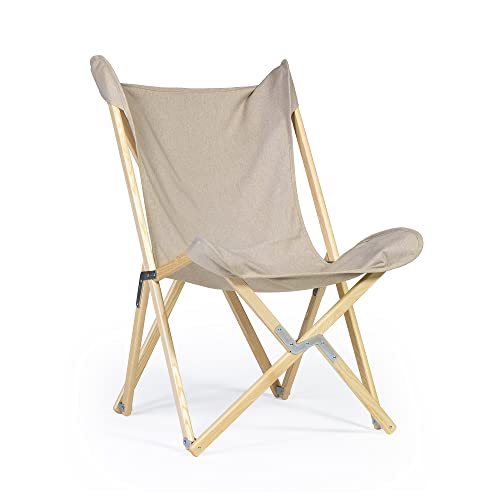 Telami–Tripolina Chair–Collection Recycled–Arm Chair–Foldable and Light – Pomegranate Colour – Natural Frame – Made in Italy - Outdoor Furniture,