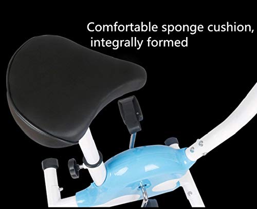 N/A Home Silent Control Folding Exercise Bike Fitness Equipment Indoor Gym Spinning Bicycle Pedal Sports Bike (Color : Blue)