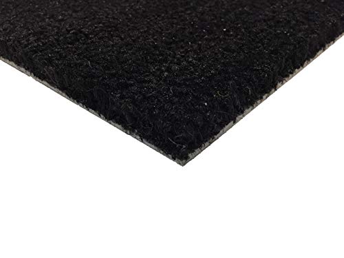 Carpido Non-Slip Coconut Mats - Antibacterial Door Mat - for Covered Outdoor Use - Sustainable Natural Fibre - 100% Coconut - 50 x 80 cm - Black
