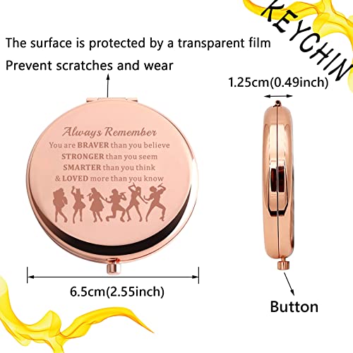 KEYCHIN Broadway Six Queens Pocket Mirror Six Wives of Henry Gift You are Braver Stronger Smarter Than You Think Compact Mirror for Musical Fans