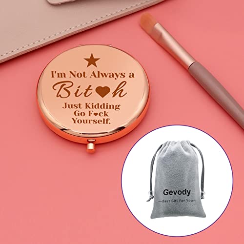 Funny Sarcasm Gifts for Women Girls Compact Makeup Mirror Inspirational Birthday Gift Humor Gift Friendship Gifts for Boss Coworker Friend Sister