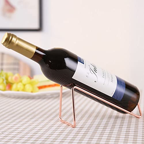 JLNGTHONG 2 Pcs Wine Bottle Holder Creative Metal Red Wine Rack Stainless Steel Single Wine Racks Free Standing Small Wine Rack Tabletop Water Bo
