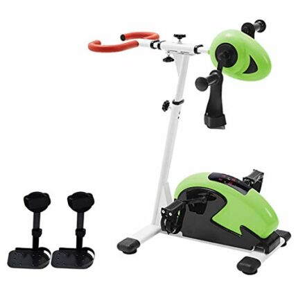 LUNEZY Rehabilitation Bicycle, Stationary Foot Pedal Exerciser Cycle Bike, Portable Upper and Lower Extremity Physiotherapy Rehabilitation Equipm