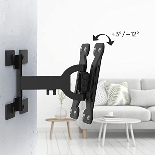 Hama 118062 Ultraslim Full Motion TV wall mount for televisions from 19-48 inches, VESA to 200 x 200 mm, Black