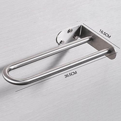 N/A Double Towel Bar Stainless Steel Bathroom Kitchen Towel Holder Dual Towel Rod Rustproof Wall Mount